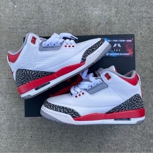 Nike Air Jordan Retro 3 Fire Red Grade School Size 5.5